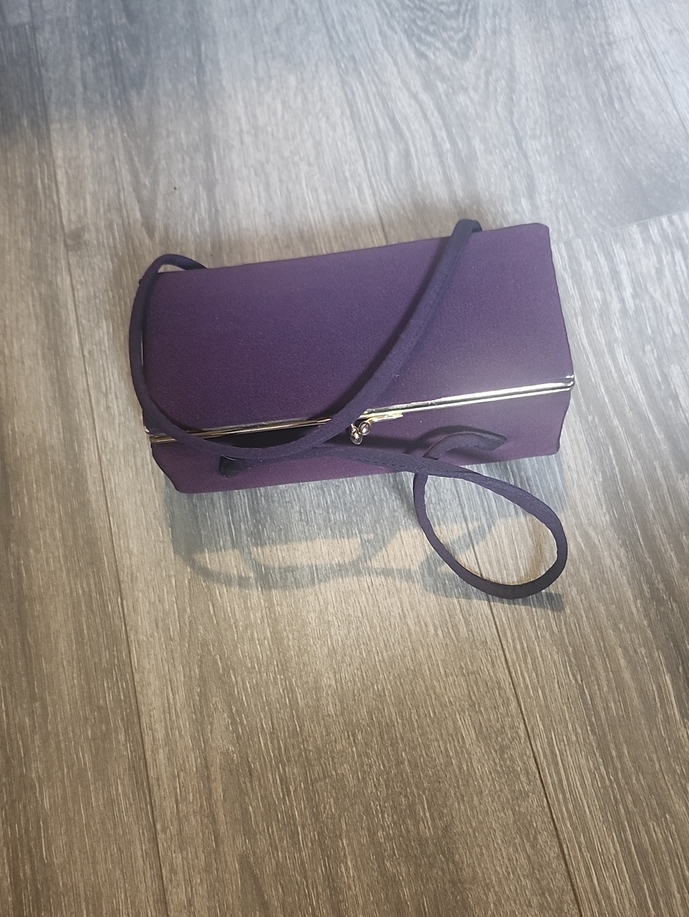 Chic Purple Evening Clutch with Removable Strap